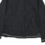 NIKE Womens Black Zip Jacket L Nylon Plain Lightweight Sportswear