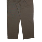 TOMMY HILFIGER Mens Cotton Blend Brown Regular Straight Trousers W38 L32 Casual