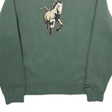 JANSPORT Mens Green Cal Poly 1/4 Zip S Sweatshirt Cotton Blend Pullover