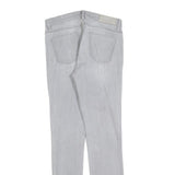 CALVIN KLEIN JEANS Womens Slim Grey Denim Light W28 L32 Slim Fit Zip Closure