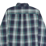 CHAPS Mens Blue Green Plaid Shirt XL Button-Down Collar Long Sleeve Cotton Blend