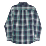 CHAPS Mens Blue Green Plaid Shirt XL Button-Down Collar Long Sleeve Cotton Blend
