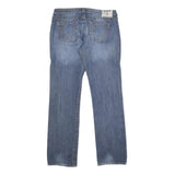 TRUE RELIGION Womens Regular Blue Denim Straight Jeans Cotton Blend W32 L33