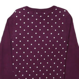 TOMMY HILFIGER Womens Maroon & White Patterned Crew Neck Basic Knit Jumper L