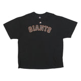 MAJESTIC Mens Black Giants Graphic T-Shirt 2XL Short Sleeve Crew Neck Bumgarner