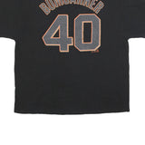 MAJESTIC Mens Black Giants Graphic T-Shirt 2XL Short Sleeve Crew Neck Bumgarner