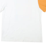NIKE Mens White & Orange Basketball Graphic T-Shirt XL Short Sleeve Crew Neck