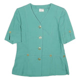 WEILL Womens Green Button Jacket M Woven Classic Elegant Stylish