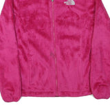 THE NORTH FACE Womens Pink Jacket S Polyester Blend Fleece Zip Casual Outdoor