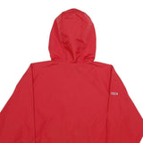 CHAMPION Mens Red Coach Jacket S Polyester Plain Lightweight Pullover Hoodie