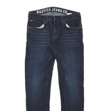 NAUTICA Womens Regular Fit Straight Dark Blue Denim Jeans W28 L27 Classic Cotton