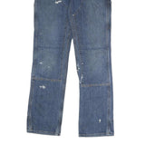 CARHARTT Womens Relaxed Fit Blue Denim Jeans W26 L32 Workwear Zip Closure