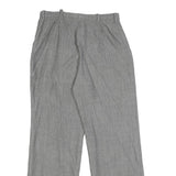 ARMANI COLLEZIONI Womens Wool Blend Grey Relaxed Straight Trousers W28 L30