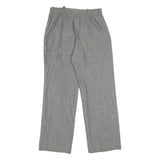 ARMANI COLLEZIONI Womens Wool Blend Grey Relaxed Straight Trousers W28 L30