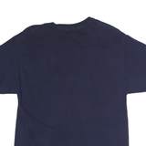 RUSSELL ATHLETIC Mens Navy Green Graphic T-Shirt L Short Sleeve Crew Neck Cotton