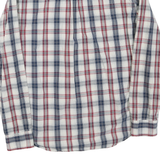 LEVI'S Mens White & Navy Blue Red Check Shirt L Cotton Blend Classic Button-Down
