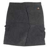 DICKIES Mens Black Cargo Shorts XL W34 Cotton Workwear Casual