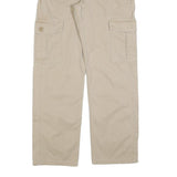 LEVI'S Mens Beige Cotton Blend Regular Cargo Trousers W32 L32 Zip Pockets