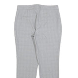 ZARA Womens Cotton Blend Grey Regular Straight Trousers W30 L27 Smart Casual