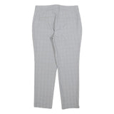 ZARA Womens Cotton Blend Grey Regular Straight Trousers W30 L27 Smart Casual