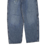 CARHARTT Mens Blue Regular Straight Denim W40 L30 Workwear Cotton Blend Zip