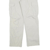 GAUDI Mens Regular Fit Beige Cotton Blend Cargo Trousers W35 L32 Casual Zip
