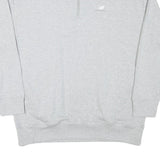 NEW BALANCE Mens Grey 1/4 Zip Sweatshirt XL Cotton Blend Casual Pullover