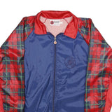 CASTELLI Mens Blue & Red Cycling Jacket L Polyester Blend Plaid Zip