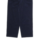 APPLESEEDS Womens Cotton Navy Blue Regular Leg Trousers W28 L25 Zip Closure