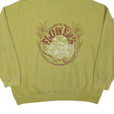 URBAN OUTFITTERS Mens Green Floral Print Pullover Hoodie 3XL Cotton Blend Casual