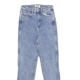 WRANGLER Womens Classic Blue Denim Medium Zip Jeans W24 L26 Comfortable Casual