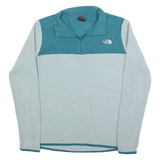 THE NORTH FACE Womens Blue & Light Blue Plain Pullover Crew Neck Jumper M