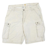 CARHARTT Mens Shorts Beige Cargo Relaxed Fit L W38 Durable Cotton Blend