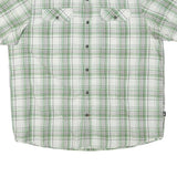 THE NORTH FACE Mens White & Green Check Shirt XL Short Sleeve Casual