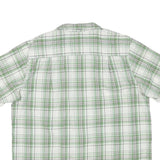 THE NORTH FACE Mens White & Green Check Shirt XL Short Sleeve Casual
