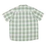 THE NORTH FACE Mens White & Green Check Shirt XL Short Sleeve Casual