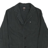 LEE Mens Black Cotton Blend Button Jacket S Casual Workwear Classics