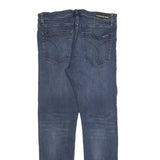 CALVIN KLEIN JEANS Mens Blue Slim Skinny Denim W33 L32 Zip Cotton Blend Stretch