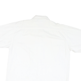 PROLEN Mens White Shirt L Cotton Blend Short Sleeve Button Casual Workwear