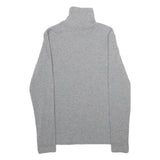 H&M Womens Grey Plain Turtleneck Basic Knit Jumper S Lightweight Soft Comfort