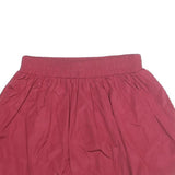 RED VALENTINO Womens Red Swing Mini Polyester Skirt M Lightweight Gathered Waist