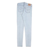 LEVI'S Womens Slim 711 Jeans Light Blue Denim W26 L30 Stretch Zip Closure