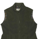 BARBOUR Womens Green L Jacket Polyester Blend Plain Zip Sleeveless Casual