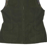 BARBOUR Womens Green L Jacket Polyester Blend Plain Zip Sleeveless Casual