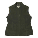 BARBOUR Womens Green L Jacket Polyester Blend Plain Zip Sleeveless Casual
