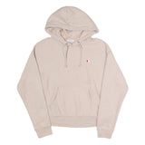 CHAMPION REVERSE WEAVE Womens Beige Pullover Hoodie M Cotton Drawstring