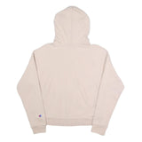 CHAMPION REVERSE WEAVE Womens Beige Pullover Hoodie M Cotton Drawstring