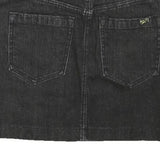 REISS Womens Black Denim Mini Cotton Blend Skirt UK 6 Stylish Casual