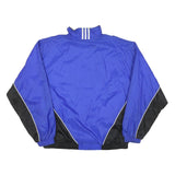 ADIDAS Mens Blue & Black Nylon Zip Jacket L Sportswear Track Windbreaker
