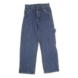 LEE Womens Blue Regular Straight Denim W26 L26 Workwear Carpenter Zip Jeans